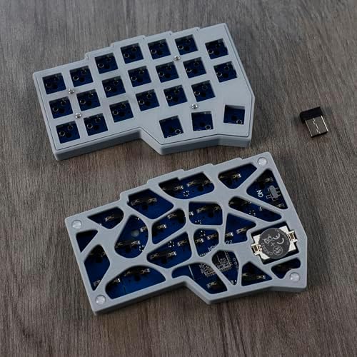 YMDK 2.4Ghz Wireless Split Keyboard Corne V4 46 Keys Ergonomic Hotswappable 40% Layout 3D PLA Vial All Key Programmable Mini Independent Gaming Keyboard Kit