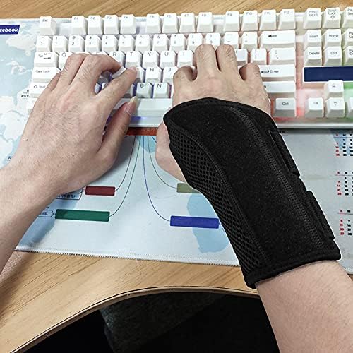 NuCamper Wrist Brace for Carpal Tunnel Night Wrist Support Right Hand Gray