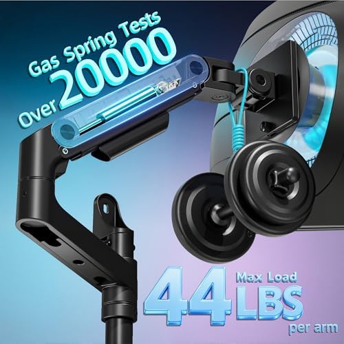 ARES WING Dual Monitor Wall Mount for 17-49 Inch Ultrawide Screens, Black
