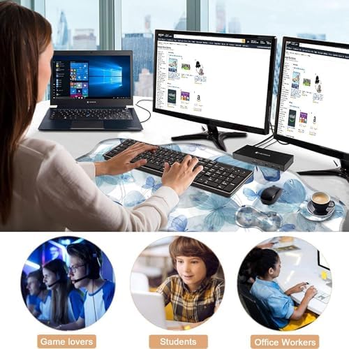 Mouse Pad with Wrist Support + Desk Mat + Coaster 3 in 1 Set, XXL Large Gaming Mousepad Ergonomic Mouse Pads for Desk Computer Laptop Office,Blue Butterfly