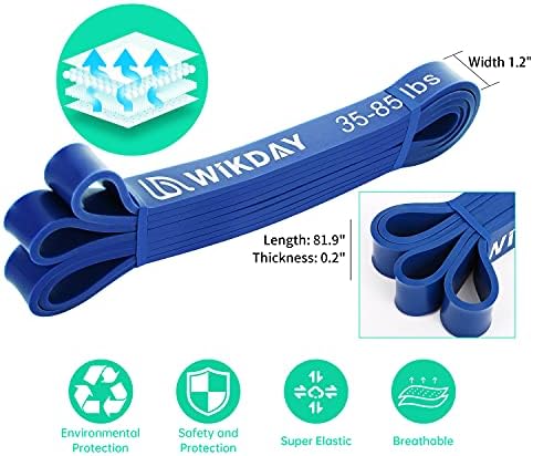 WIKDAY Resistance Bands for Working Out, Exercise Bands, Workout Bands, Pull Up Assistance Bands for Body Stretching Training Physical Therapy Muscle Training for Men & Women