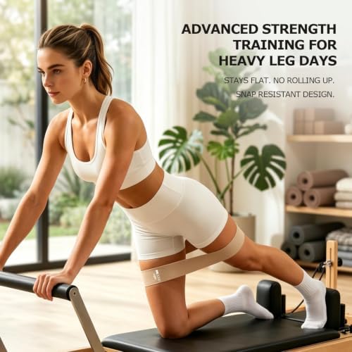 6-Pack Premium Natural Rubber Thickened Workout Resistance Bands Set for Home Gym & Physical Therapy, Anti-Snap Durable Exercise Bands for Full Body Strength Training, Legs, Glutes, Multi-Level