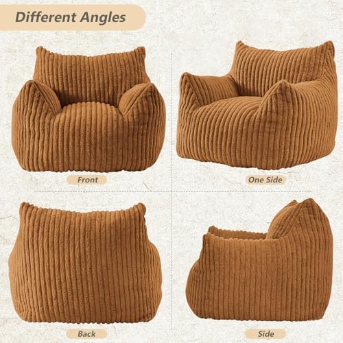 Achicsofar Bean Bag Chair for Adults Teens, Giant Faux Fur Beanbag Armchair