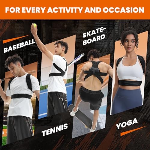 Posture Corrector for Men and Women, Breathable Back Brace, Lumbar Support, Super Lightweight Posture, Neck, Shoulders and Back, Straight Shoulders (Medium)