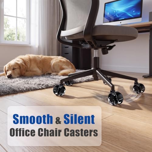 3 Inch Office Chair Wheels, Heavy Duty Replacement Wheels for Office Chair