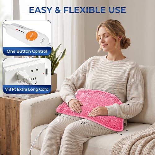 Boileau Electric Heating Pad for Back Pain & Period Cramps Relief, Large XL