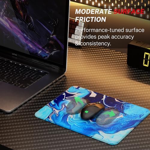 MROCO Essential Office & Gaming Mouse Pad, 8.5 x 11 Inch, Blue Waves