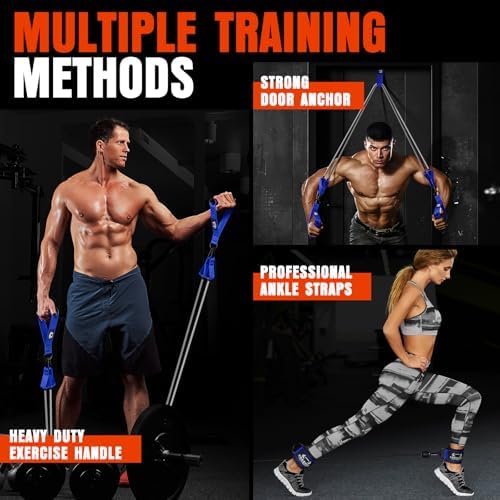 Heavy Resistance Bands for Working Out, 300LBS Exercise Bands with Handles