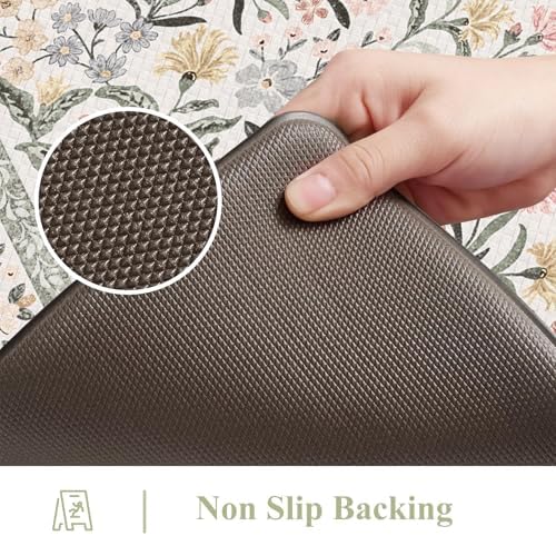 Collive Cushioned Anti Fatigue Kitchen Mats, Waterproof Sink Rugs Sets