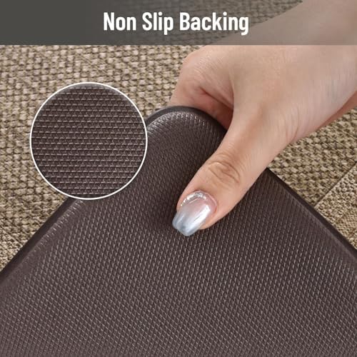KIMODE Anti Fatigue Mats for Kitchen Floor,Farmhouse Kitchen Rugs Sets of 2