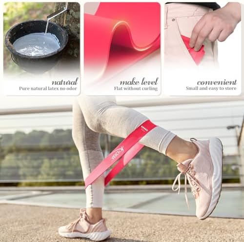 VEICK 5-Level Resistance Loop Bands Set for Strength Training & Pilates