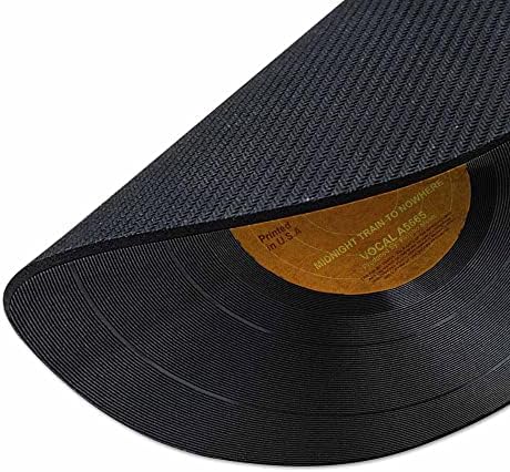 WIRESTER Non-Slip Round Mousepad, Vintage Vinyl Record Orange Mouse Pad for Home, Office and Gaming Desk