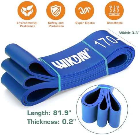 WIKDAY Resistance Bands for Working Out, Exercise Bands, Workout Bands, Pull Up Assistance Bands for Body Stretching Training Physical Therapy Muscle Training for Men & Women