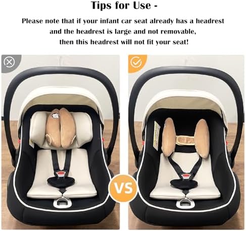 Baby Travel Pillow for Infant Car Seat, Adjustable Infant Head Neck Support