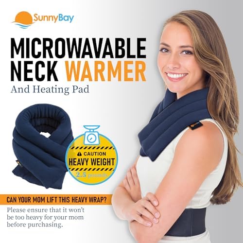 SunnyBay Heating Pad, Neck and Shoulder Wrap, 26x6 inch, Navy Blue