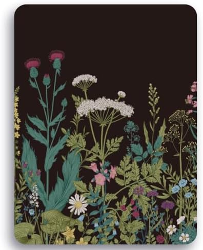 Audimi Small Mouse Pad 6 x 8 Inch, Mini Mouse Pad Thick for Laptop Wireless Mouse Home Office Travel, Portable, Washable (Weeds)