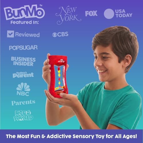 BUNMO Liquid Motion Bubbler Large Sensory Toy for Kids & Adults 4 Pack – Gentle Fidget Toy – Stimulating Visual Sensory Experience – Colorful Bubble Fidget Timer for Desk & Travel