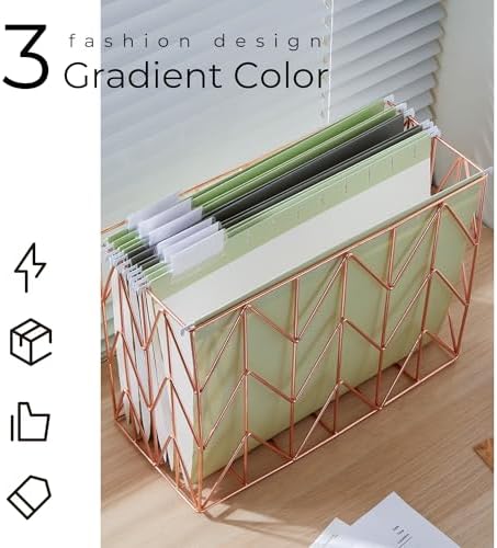 Y YOMA 36 Pack Gradient Hanging File Folders Letter Size Decorative Hanging Folder Pretty File Folder Organizer for Filing Cabinet Office Home with 1/5-Cut Adjustable Tabs, Leaf Green