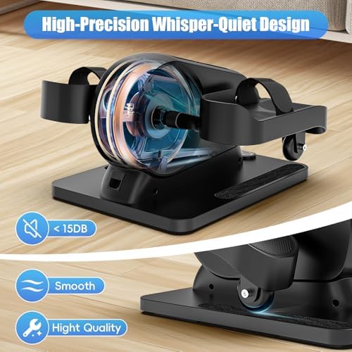 FUNMILY Under Desk Elliptical, Ellipse Leg Exerciser, Standing or Seated Mini Elliptical Machines, Portable Bike Pedal Exerciser for Seniors/Adults, Leg Workout Equipment for Home/Office
