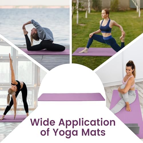 Fitvids 1/2-inch Thick High Density Exercise Yoga Mat with Carrying Strap