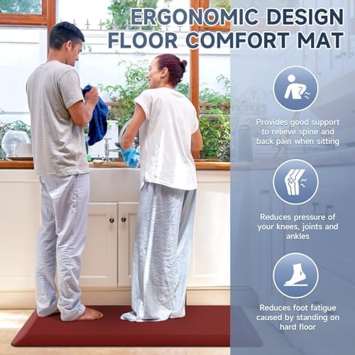 4/5 Inch Thick Kitchen Mats for Floor, StepRite Kitchen Rug for Standing