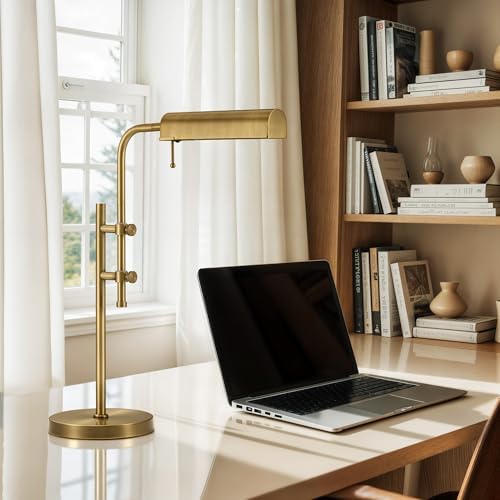 VONLUCE Industrial Table Lamp, Adjustable LED Desk Lamp for Home Office