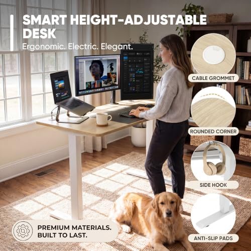 Furmax 48 Inches Electric Height Adjustable Standing Desk Home Office Desk