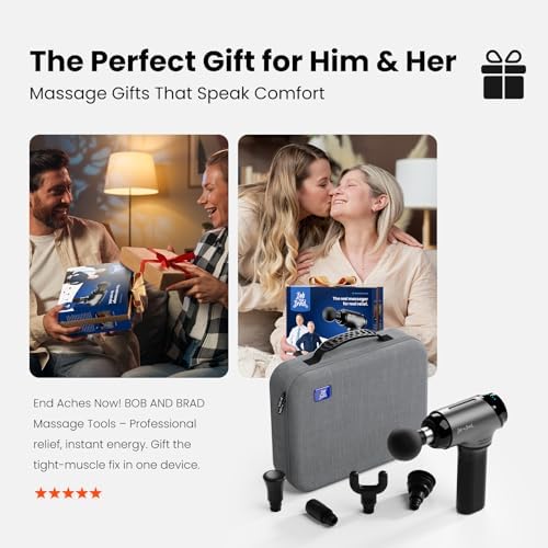 BOB and Brad T2 Massage Gun, Deep Tissue Percussion Massager for Back Legs