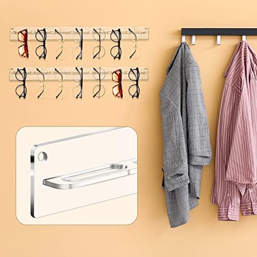 Chunful 5 Pack Acrylic Sunglasses Organizer Storage Sunglasses Holder Organizer Wall