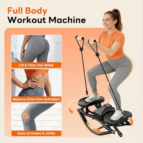 ERGOLIFE Rock Stepper Side to Side, Rocking Stair Stepper for Home Exercise