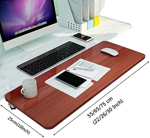 V3VOGUE 90° Foldable Desk Extender Armrest Shelf, Extended Desktop and Space Saver, Clamp-On Keyboard Drawer Tray, with K-Bracket, Ergonomic Computer Elbow Arm Support Relieve Fatigue