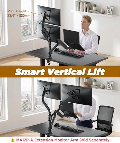ULTRARM Extra-Tall Heavy-Duty Monitor Arm Mount for 40" Ultrawide Monitors