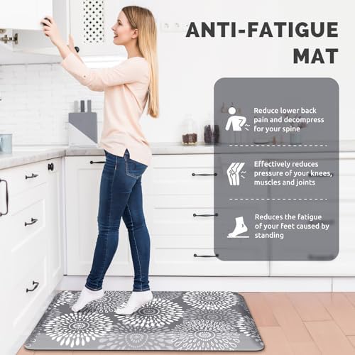 Kitchen Mat Water-Resistant Kitchen Rugs Cushioned Anti-Fatigue Floor Mat