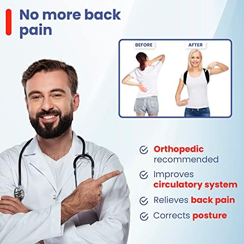 Posture Corrector for Men and Women | Upper Back Brace for Clavicle Support & Providing Pain Relief to Neck & Back | Promote better Posture | Adjustable |Universal Size Fits Most