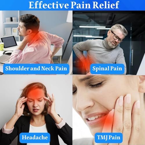 Cervical Traction Device, Neck Stretcher Cervical Traction for Muscle Relax, Neck Hump Corrector for TMJ Pain Relief, Shoulder Relaxer, Spine Corrector (Blue)