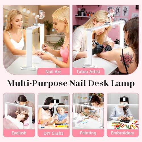 Yokilly Large Half Moon Light: 34" Shadow-Free Nail Light for Manicurist