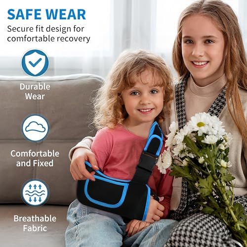Kids Arm Sling Shoulder Immobilizer, Rotator Cuff Support Brace
