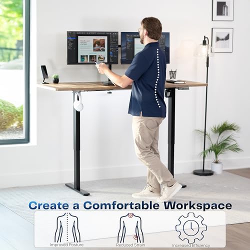 VIVO Reclaimed Wood 71 x 30 in Standing Desk, DESK-KIT-1B7P