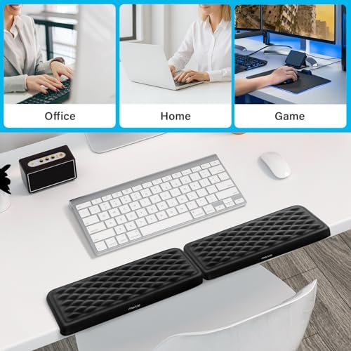 MOSISO Arm Rest for Desk, L-Shaped Desk Elbow Pad for Desk, Black