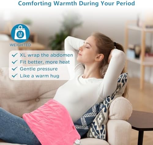 Comfytemp Weighted Heating Pad for Back & Period, FSA Eligible HSA, 12 x 24