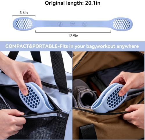 Resistance Band for Women, Silicone Shoulder Opener Back Stretcher,Stretch Bands for Exercise, Pull Exerciser for Posture Correction, Hand Grip Strengthener for Home Gym Office Travel