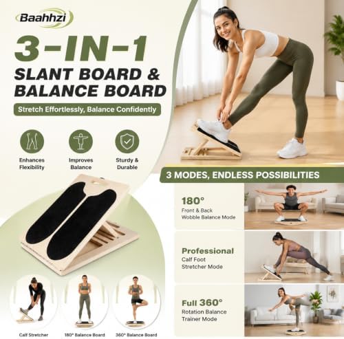 3-in-1 Slant Board Calf Stretch Balance Board