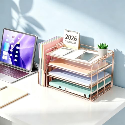 gianotter 4-Tier Paper Organizer With Magazine Holder