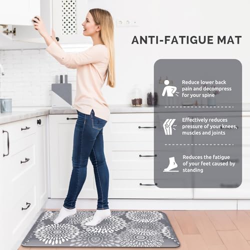 Kitchen Mat Water-Resistant Kitchen Rugs Cushioned Anti-Fatigue Floor Mat