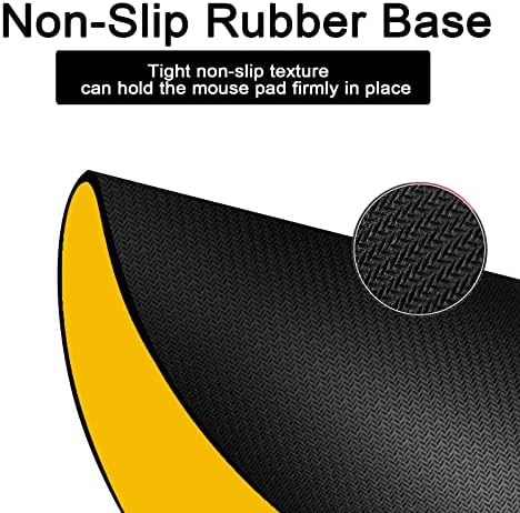 Small Mouse Pad, Portable, Waterproof and Non-Slip Rubber Bottom, Unisex, Wireless Mouse, Laptop Keyboard Tray, Office Travel Yellow 5.5X7.5 Inch