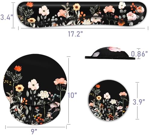 Ergonomic Mouse Pad with Wrist Rest and Keyboard Wrist Rest, Mousepad