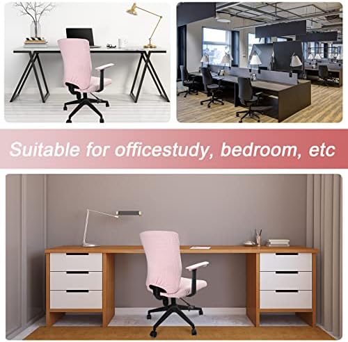 Tallew 4 Pcs Office Chair Covers Stretchable Armrest Seat,XL,Pale Pink
