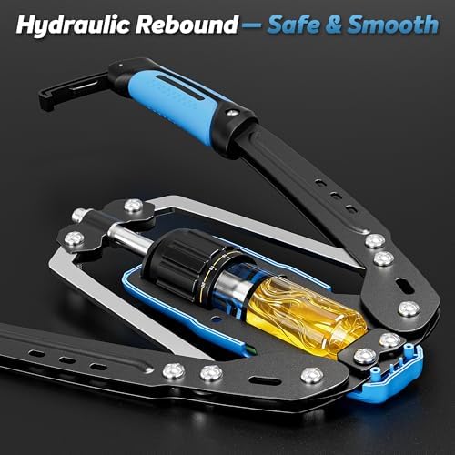 Hydraulic Twister Arm Trainer, 10-Level Adjustable 22-440lbs Resistance, Chest Expander with Cylinder Protective Cover & PU Handle, Home Gym Equipment for Arm Chest Shoulder Strength Training