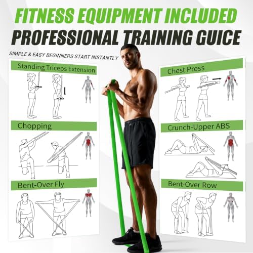 Long Resistance Bands for Working Out, 8-125 Lbs Pull Up Resistance Bands