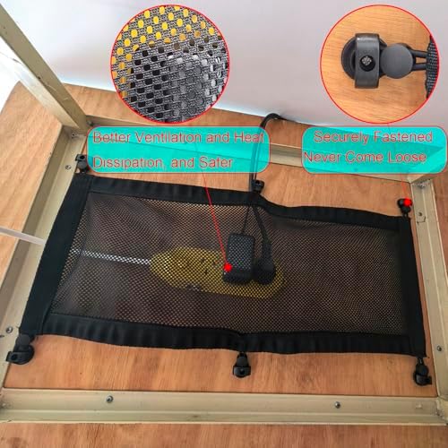 Under Desk Cable Management Net, Screw-in Cord Organizer, 24.5"x9.5"